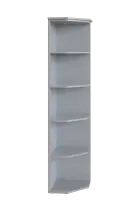 R 5 - 4 kancelářská skříň, rohová, 1800x400x400, šedá